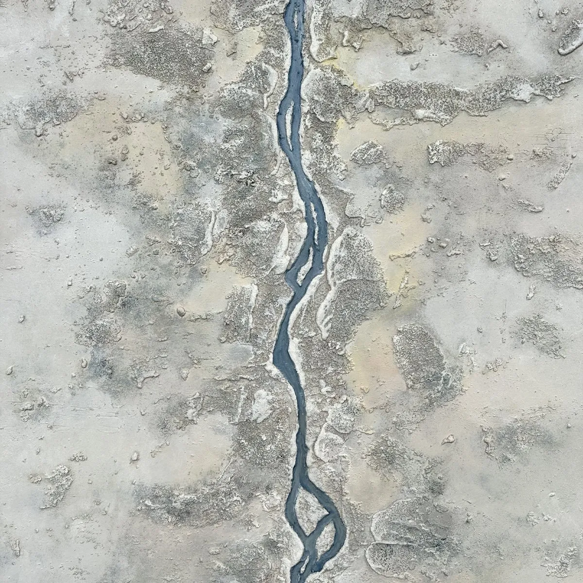 Blue Kintsugi, Mixed media on wood panel — photograph 3