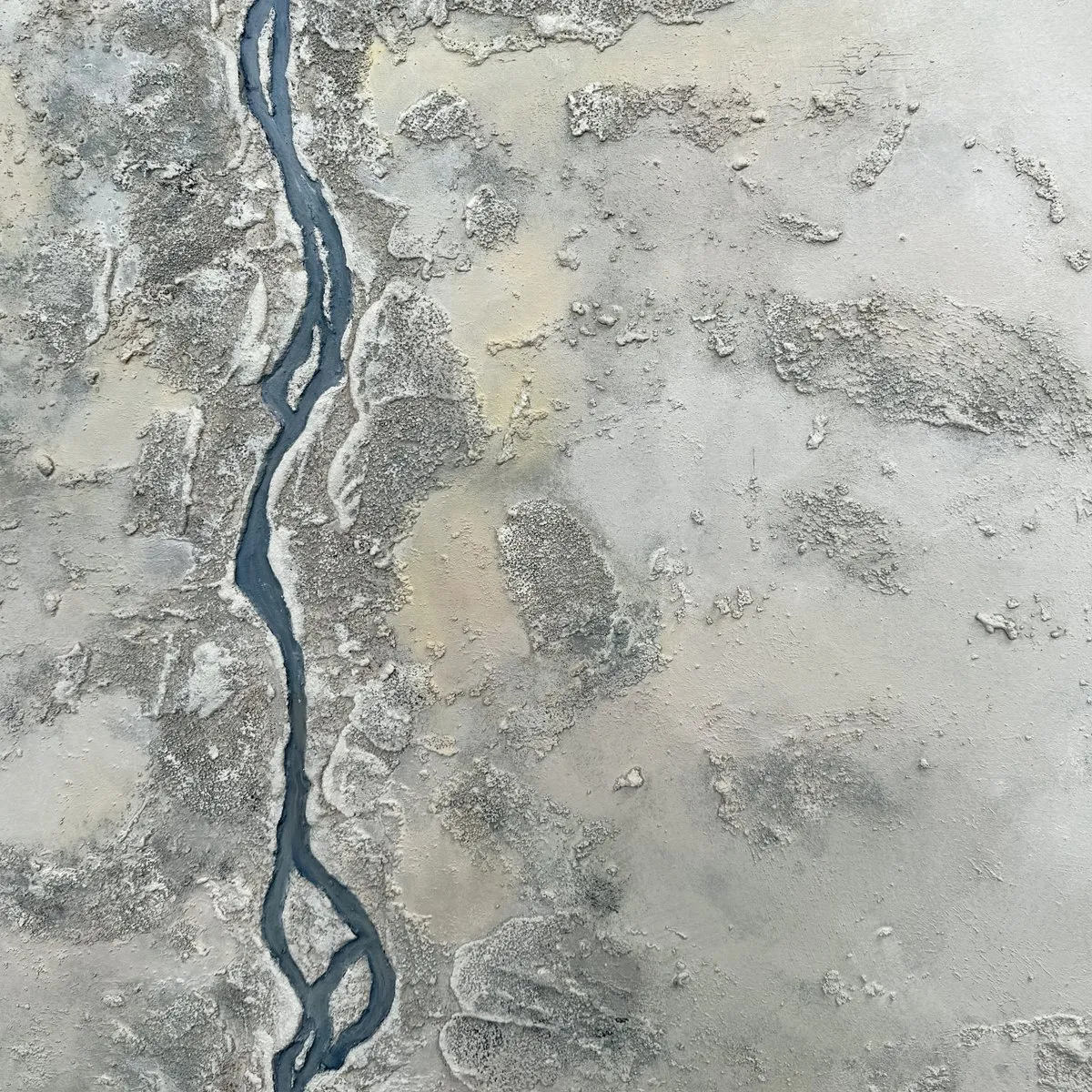 Blue Kintsugi, Mixed media on wood panel — photograph 4